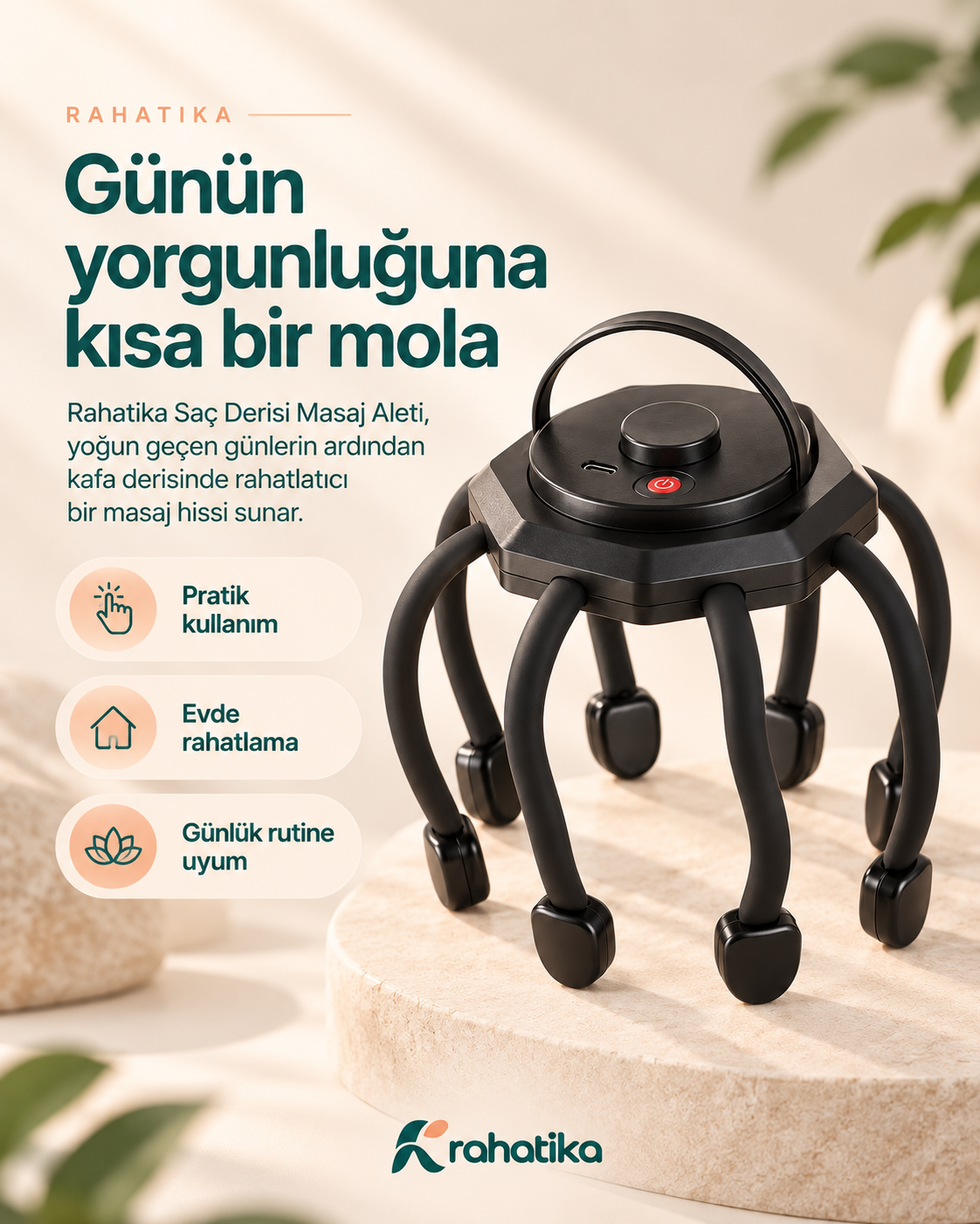 Rahatika AntiStres Kafa Masaj Aleti