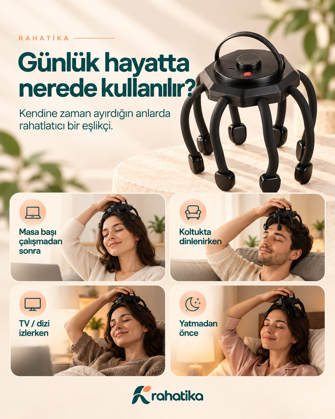 Rahatika AntiStres Kafa Masaj Aleti